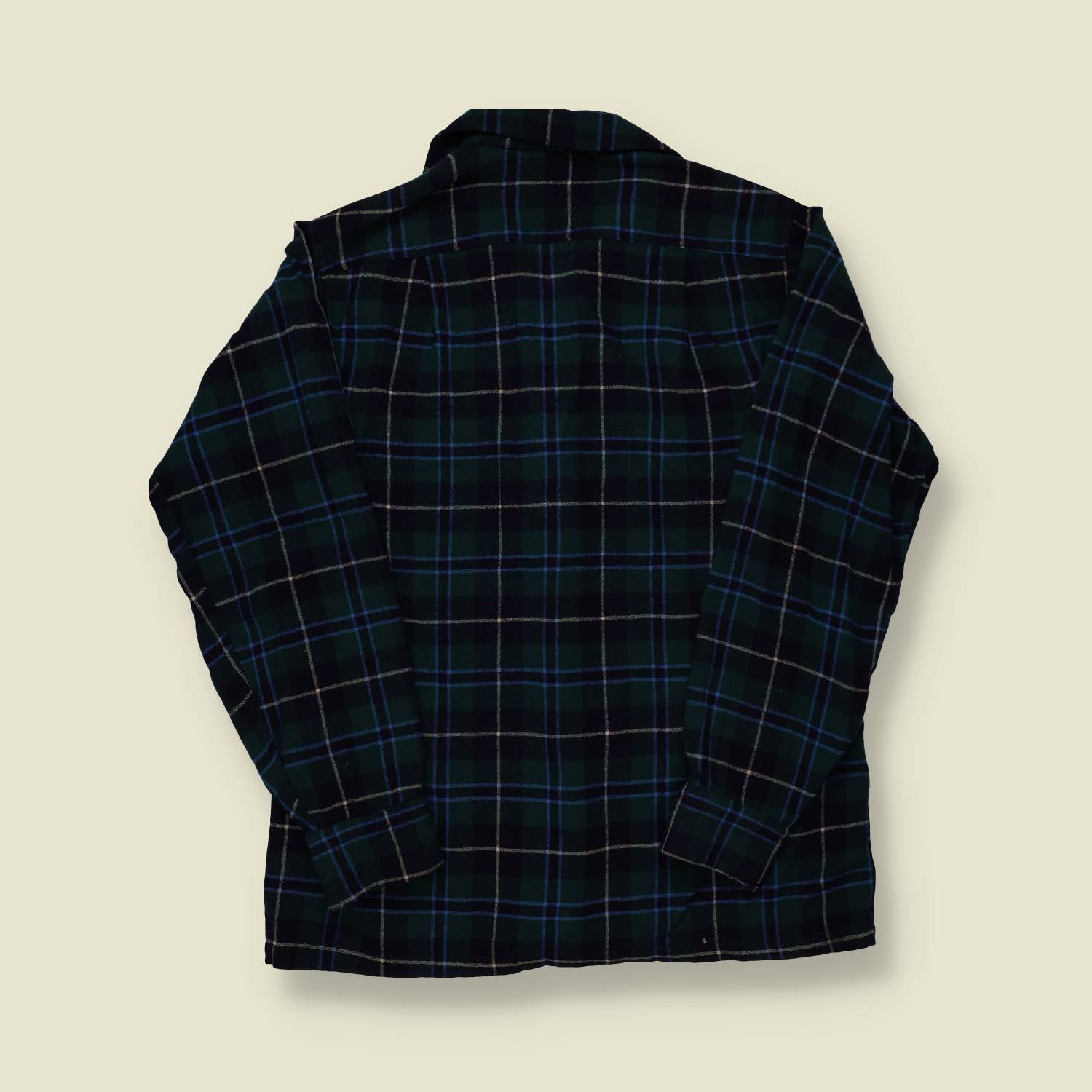 1960s/70s Pendleton Wool Plaid Board Shirt – Blackwatch Tartan - M