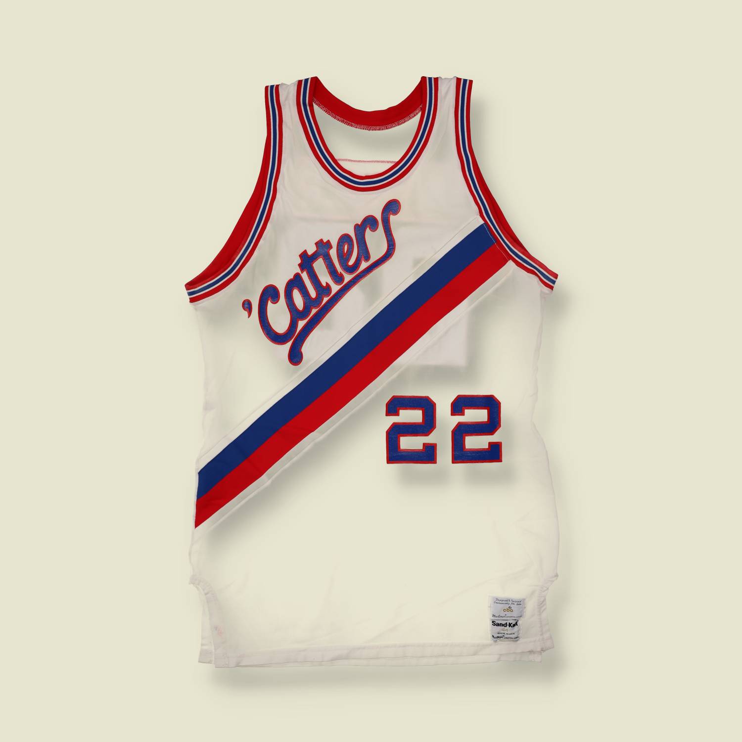 1980s Sand-Knit Basketball Jersey – ’Catters #22 - M