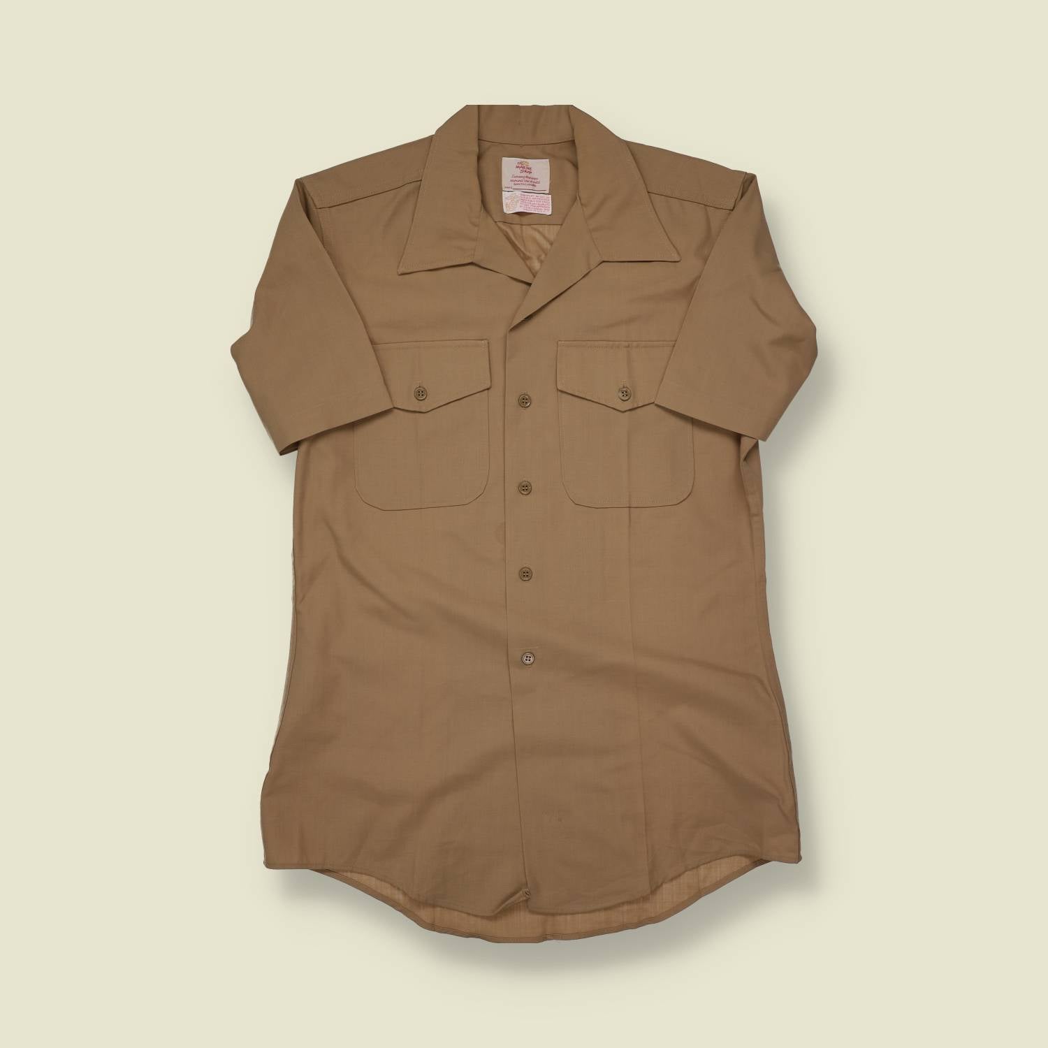 1970s U.S. Marine Corps Khaki Uniform Shirt (The Marine Shop) - XS/S