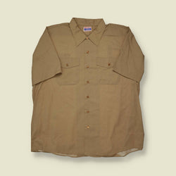1980s Elbeco “Duracloth 50” Khaki Uniform Shirt - XL