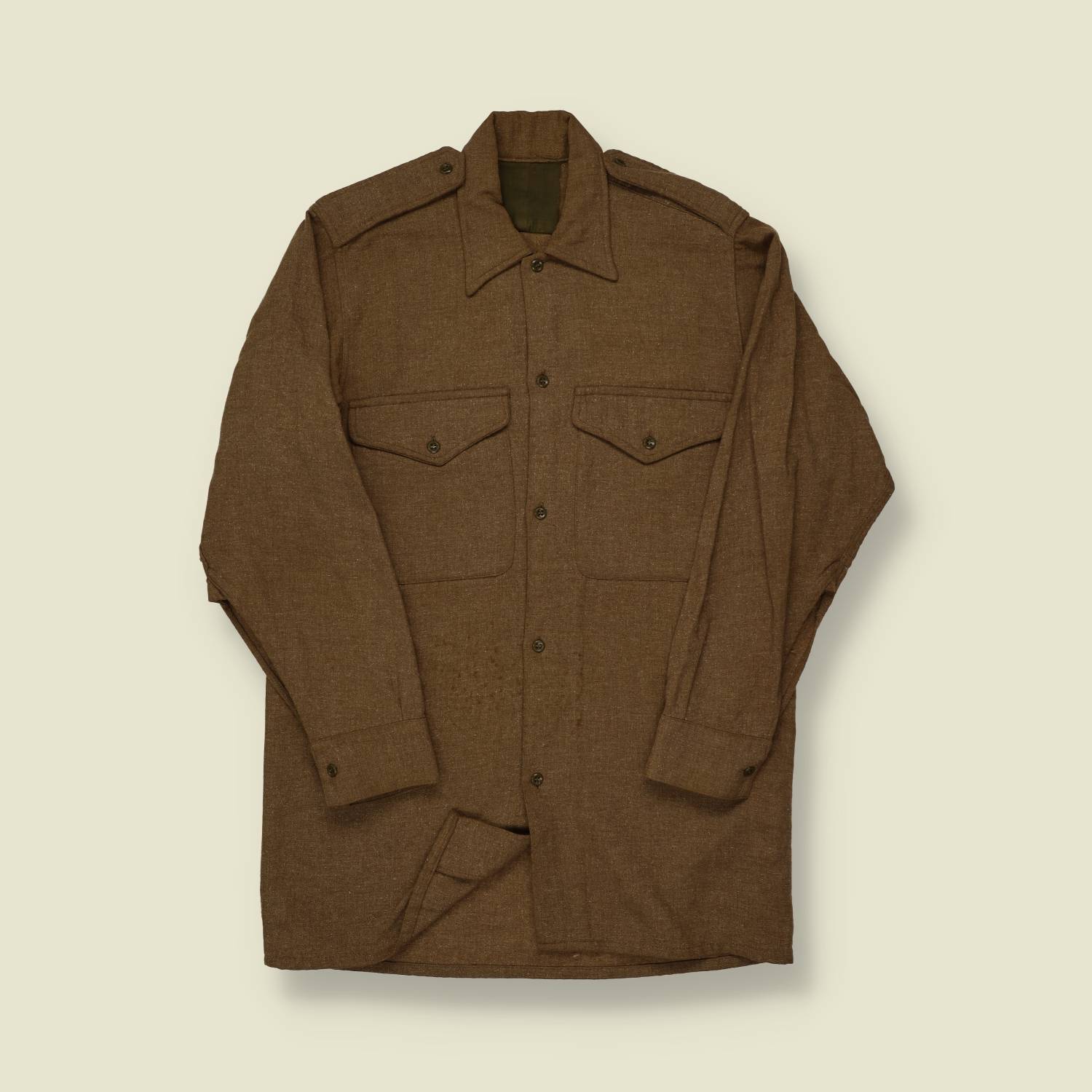 1940s British Army Wool Battledress Shirt - XS/S