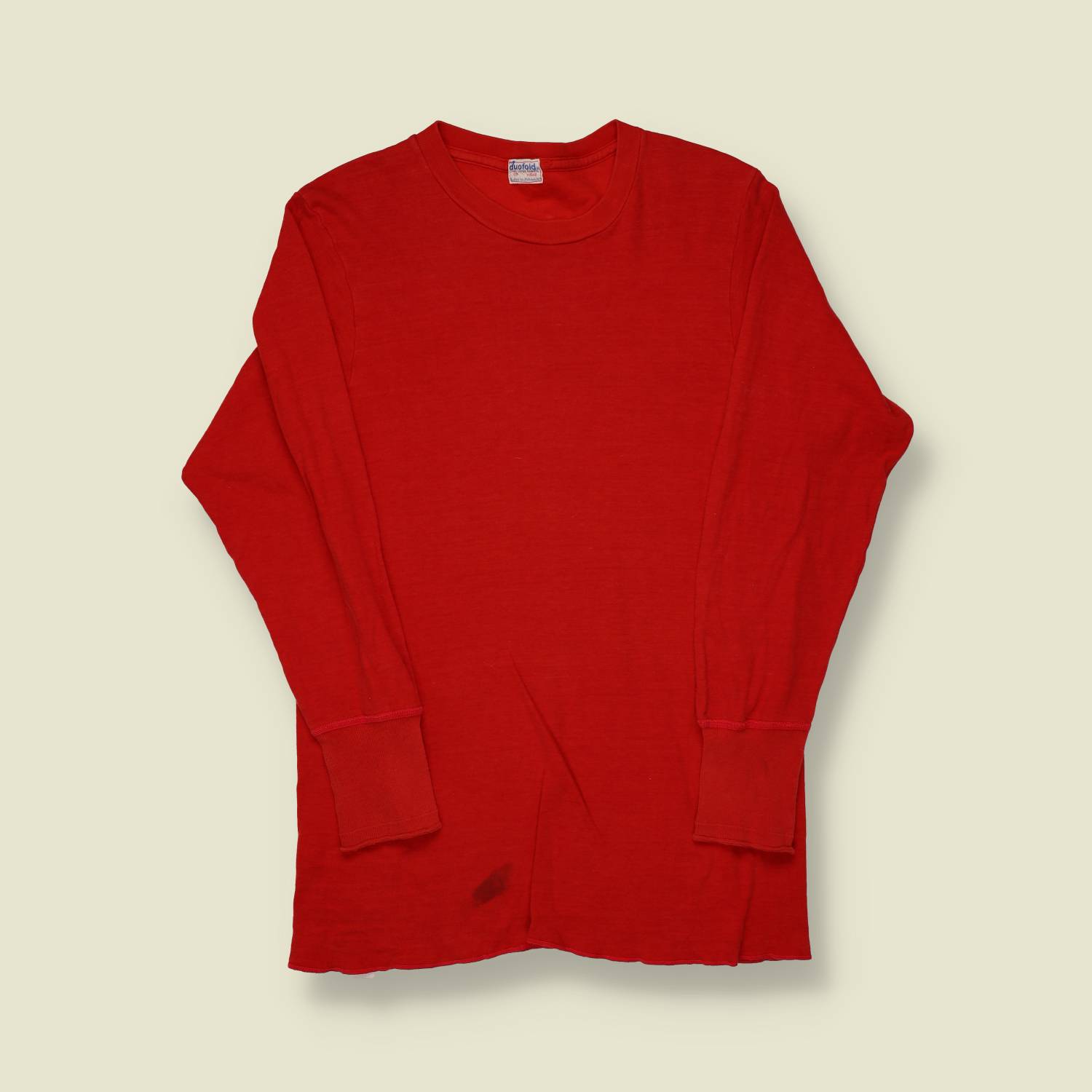 1970s Duofold Red Thermal Long Sleeve Shirt - XS/S
