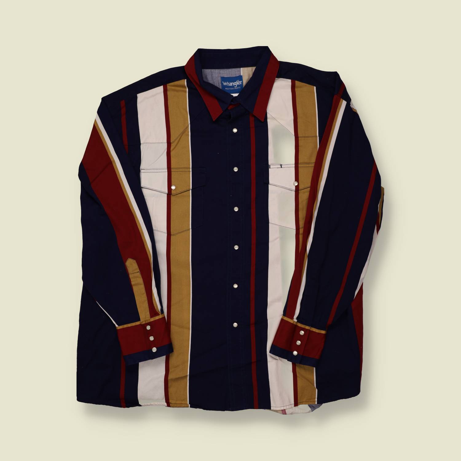 1980s Wrangler Western Stripe Shirt- XXXL