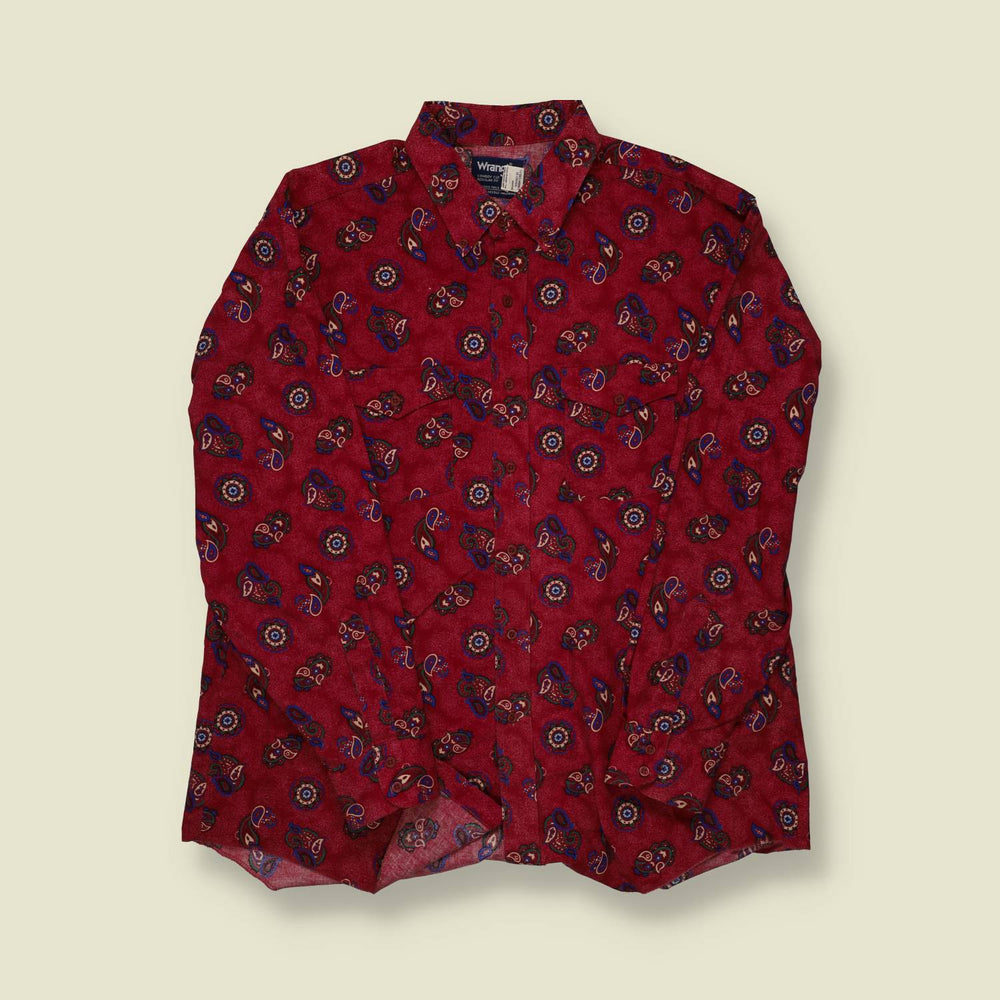 1990s Wrangler Paisley Western Shirt - XXL