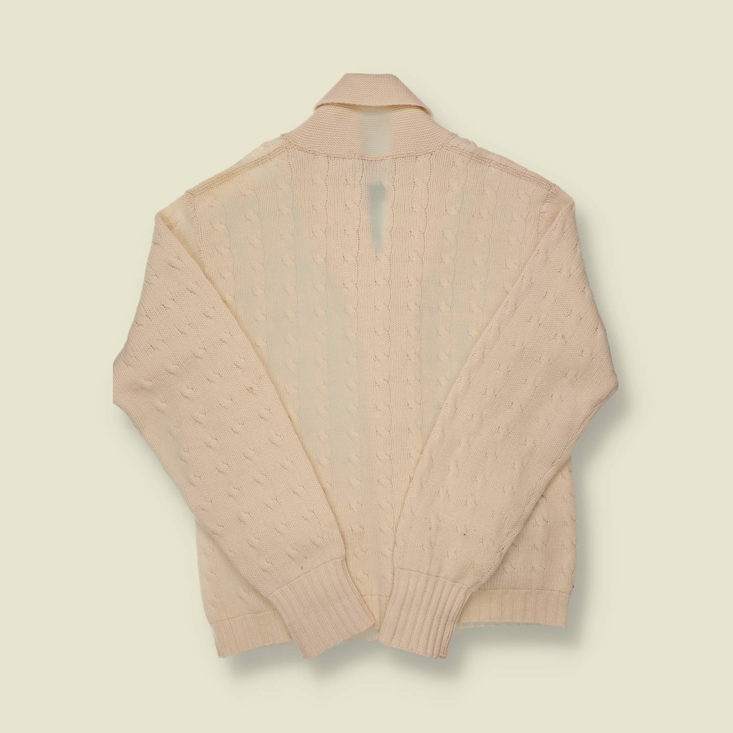 1970s Graham Knitwear Virgin Wool Shawl Collar Cardigan - M