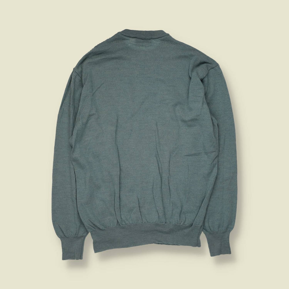 1980s | Bramante | Cable Knit Jumper | Sage - XS