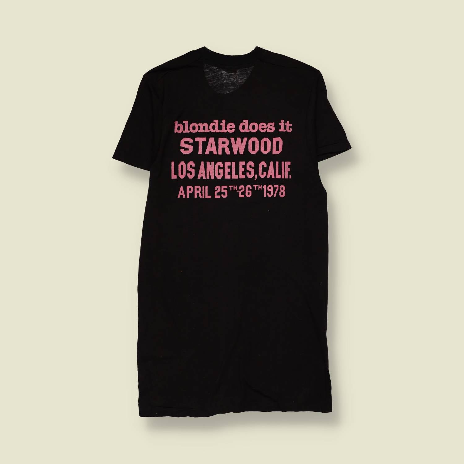 1978 | Blondie | "Blondie Is A Group!" Starwood Tour T-Shirt | Black - XXS