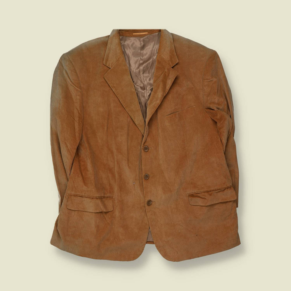 1990s | Cotton News | Corduroy Blazer | Camel - XXL