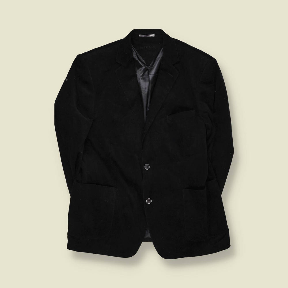 1990s | Biaggini | Corduroy Blazer | Black- L