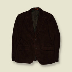 1990s | Loon | Corduroy Blazer | Dark Brown - M