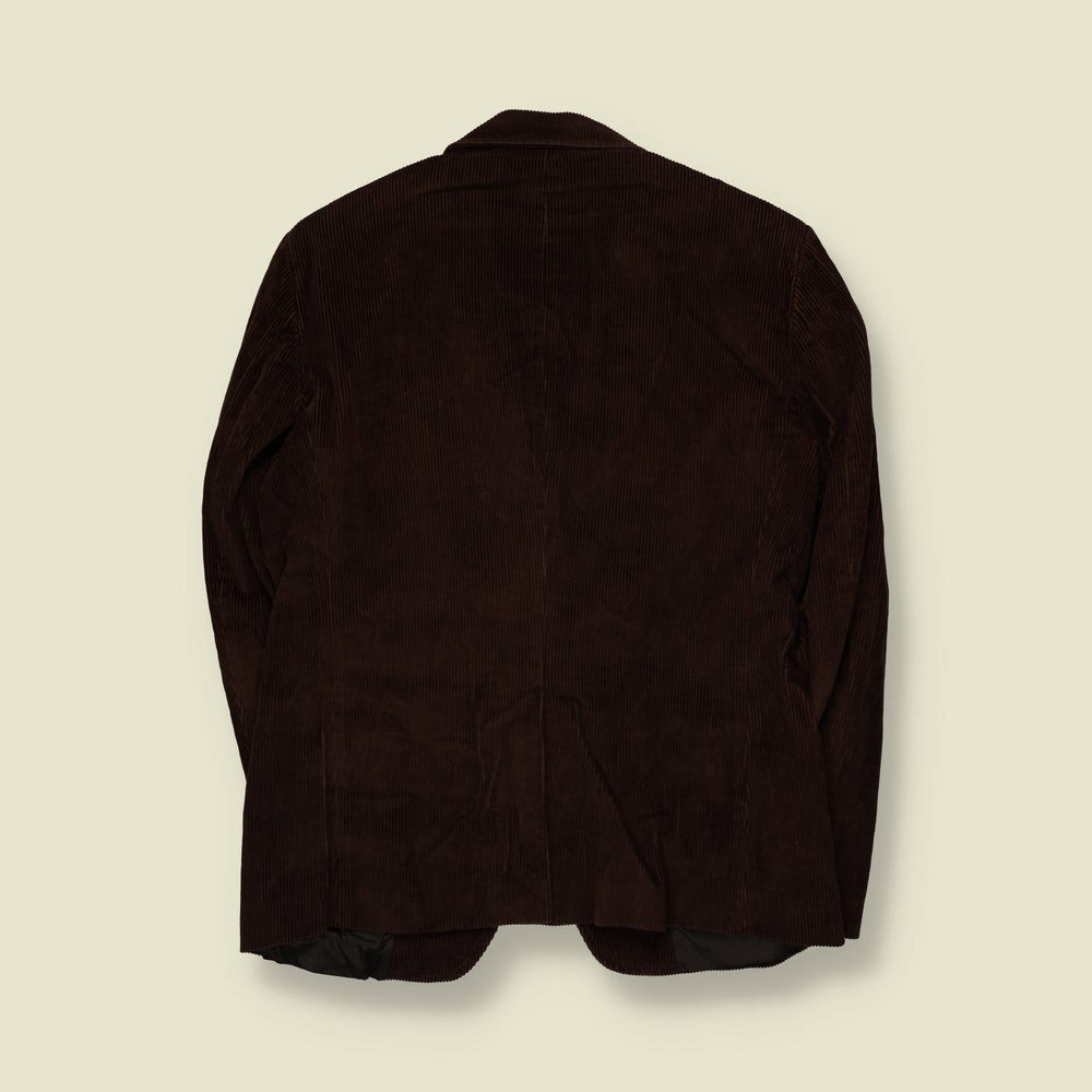1990s | Loon | Corduroy Blazer | Dark Brown - M
