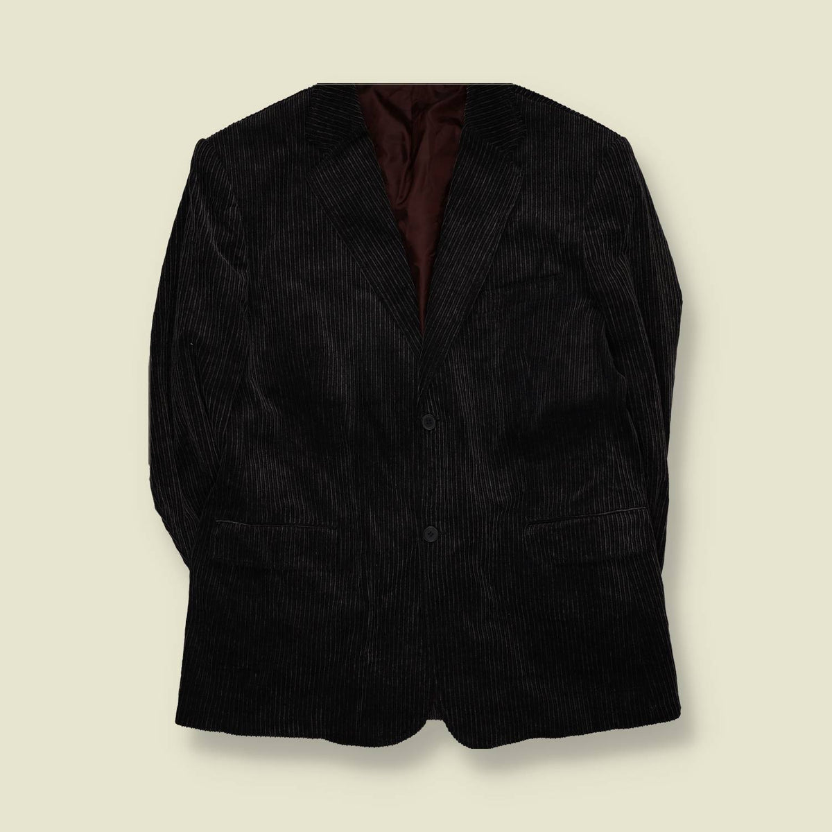 1990s | Angelo Litrico | Corduroy Blazer | Black - XL