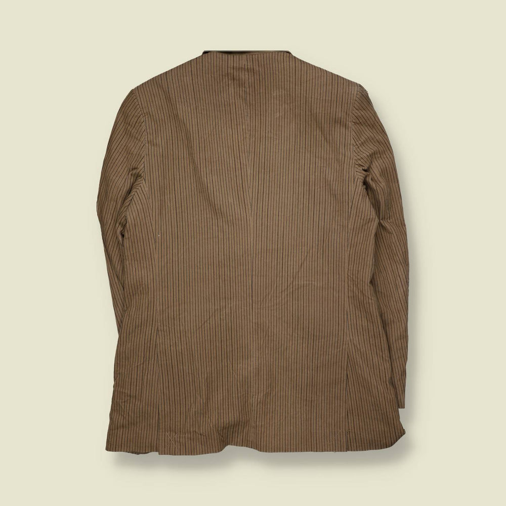 1990s | Batistini | Corduroy Blazer | Beige Pinstripe - M