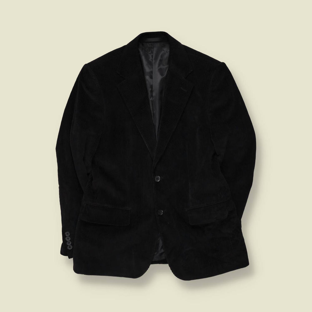 1990s | Marco Ferro | Corduroy Blazer | Black - S