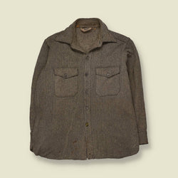 1970s | Woolrich | Wool CPO Shirt | Grey Twill - XL