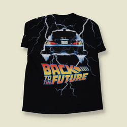 2000s | Back to the Future | Save the Clock Tower All Over Print T-Shirt | Black - XL