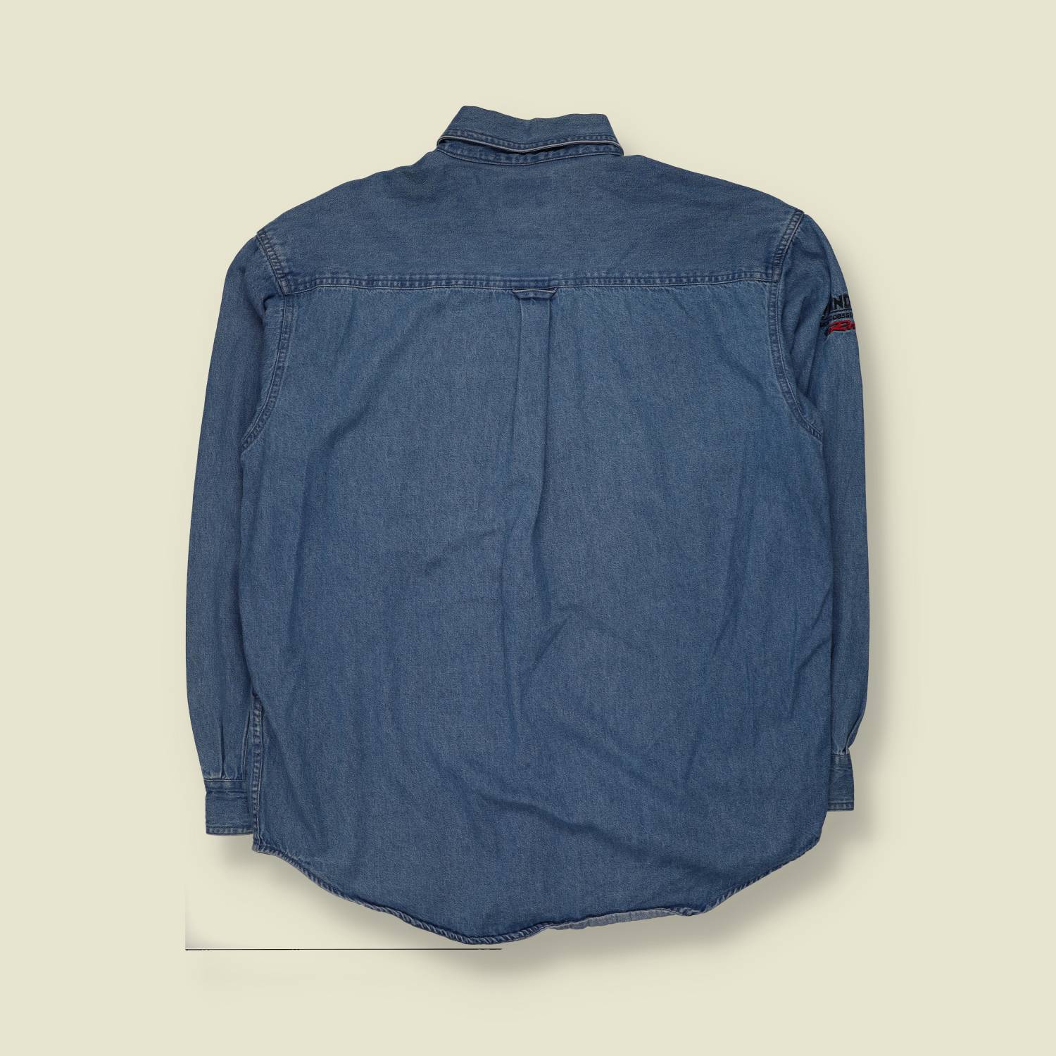 1990s | Eagle | NASCAR Trucks Denim Shirt | Blue - XXL