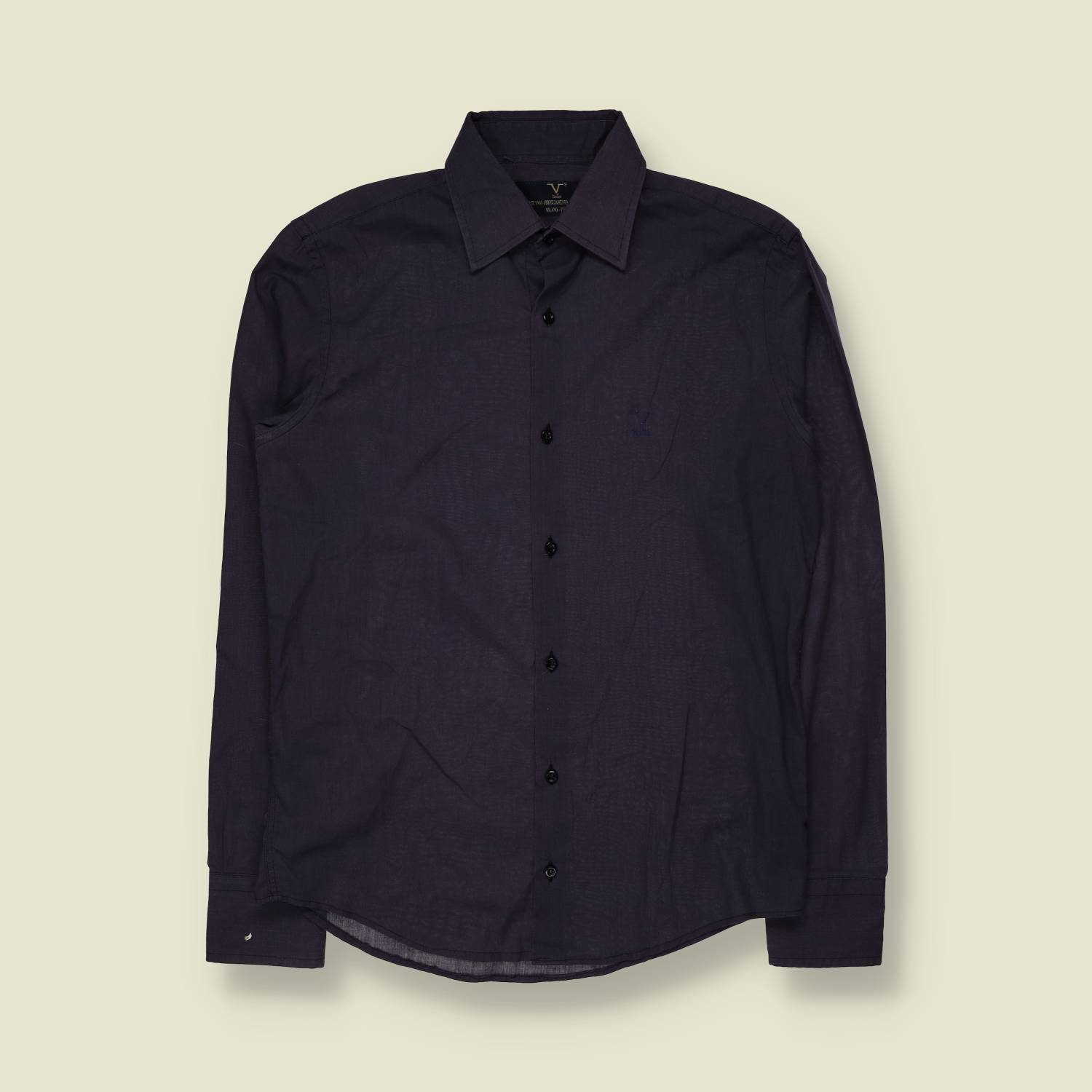 1980s-1990s | Versace 19.69 | Cotton Shirt | Navy - M