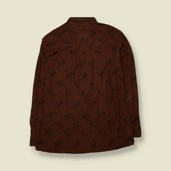 2000s | Woolrich | Elk Print Flannel Shirt | Brown - XXL