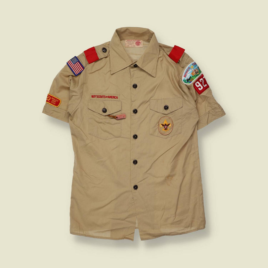 2000s | Boy Scouts of America | Patch Uniform Shirt | Khaki - XS