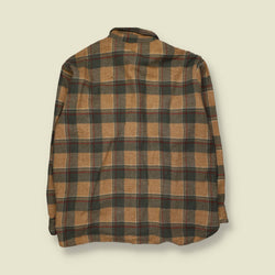 1980s | Woolrich | Wool Shirt | Tan/Green Plaid -  3XL