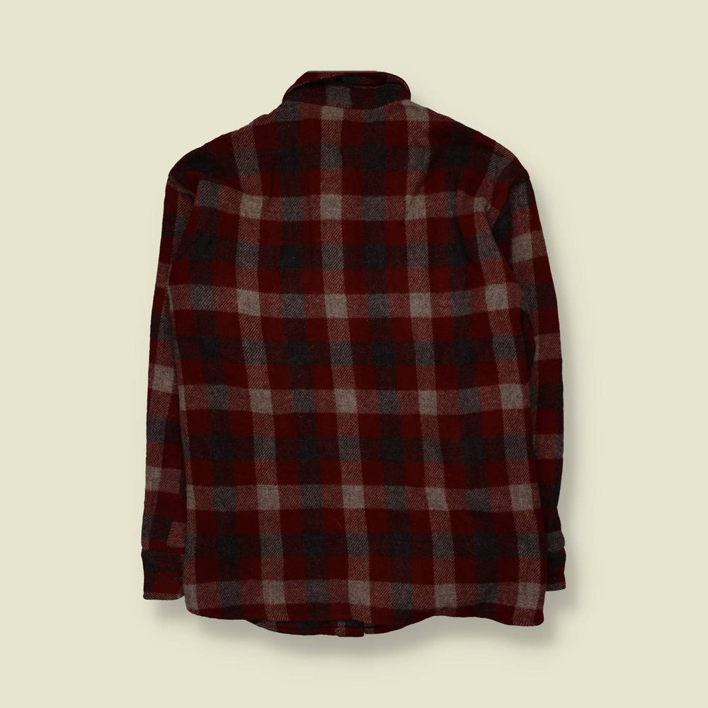 1980s | Woolrich | Wool Shirt | Red/Grey Plaid - 4XL