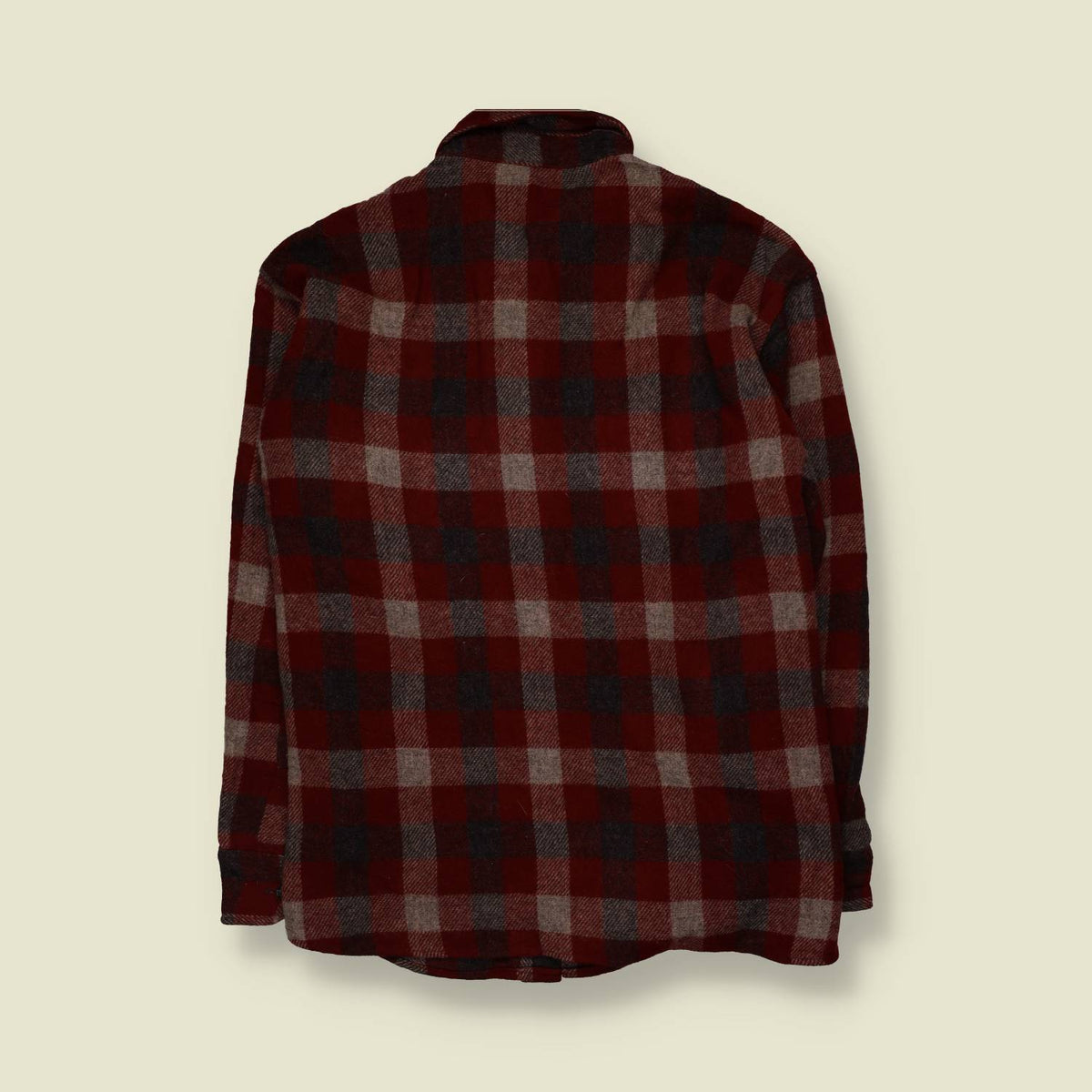 1980s | Woolrich | Wool Shirt | Red/Grey Plaid - 4XL