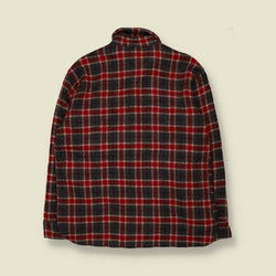 1940s-50s | Ballard & Co | Wool Shirt | Red/Grey Plaid - L
