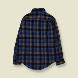 1970s/1980s | Vanderbilt | Wool Shirt | Blue/Tan Plaid - M
