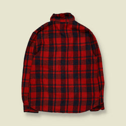 1970s | Northern Summit | Flannel Shirt | Red/Navy Buffalo Check - L