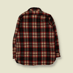 1940s/1950s | Kleinhans | Wool Shirt | Red/Tan Plaid - L
