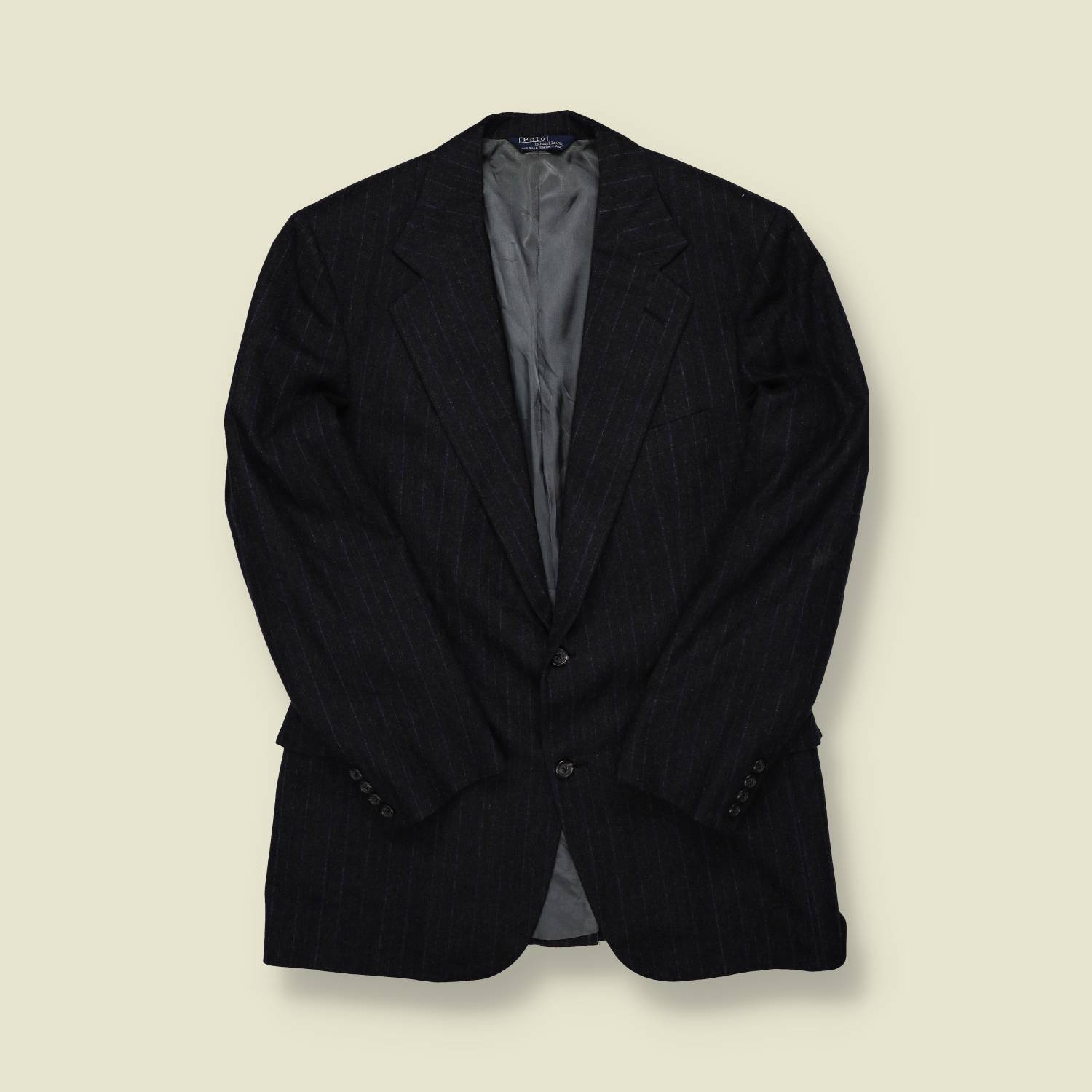 1990s Polo by Ralph Lauren Pinstripe Wool Blazer – Made in USA - S/M