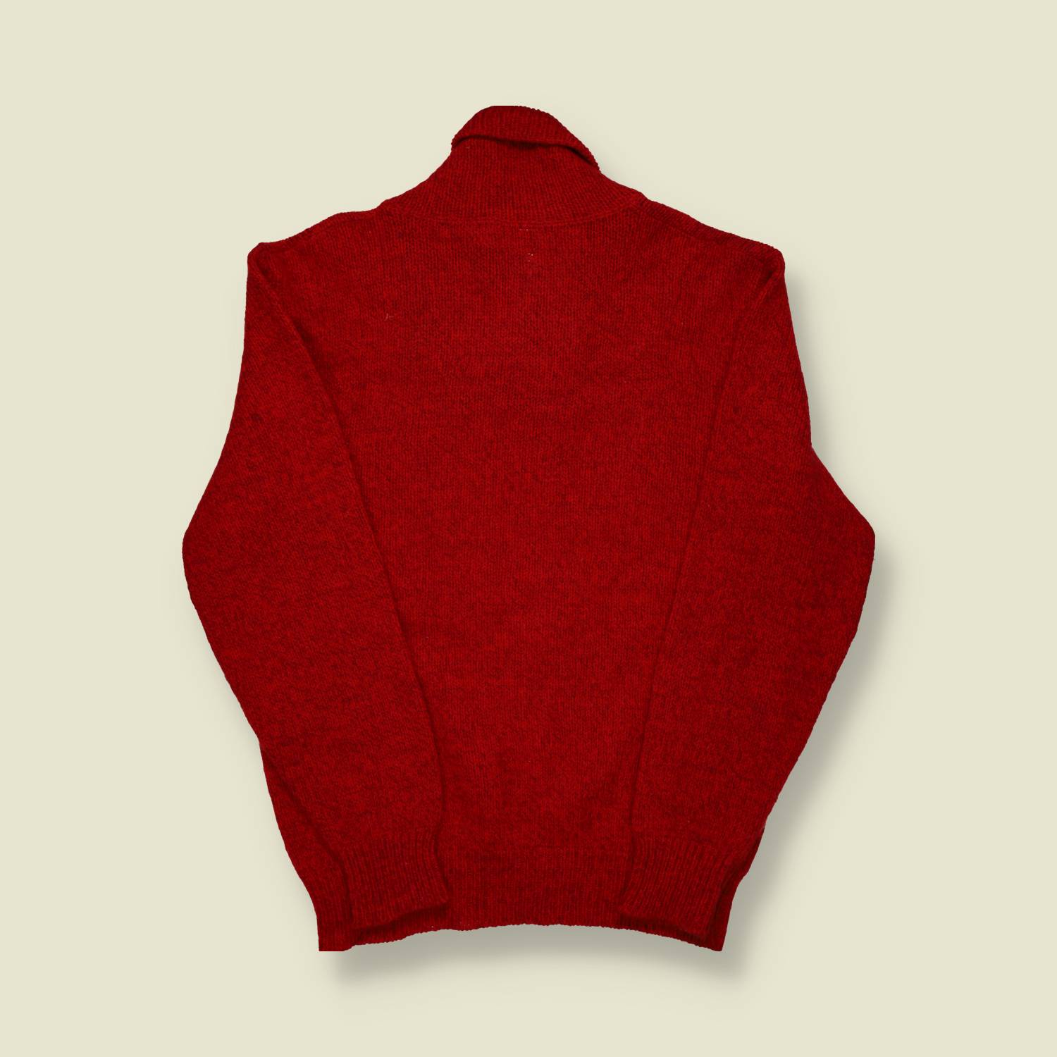 1970s L.L. Bean Shawl Collar Sweater – Red Wool - M