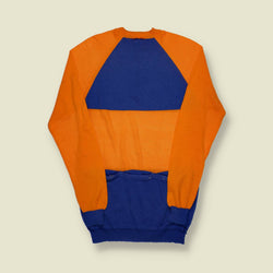 1960s Orange & Blue Wool Sports Sweater - XXS/XS