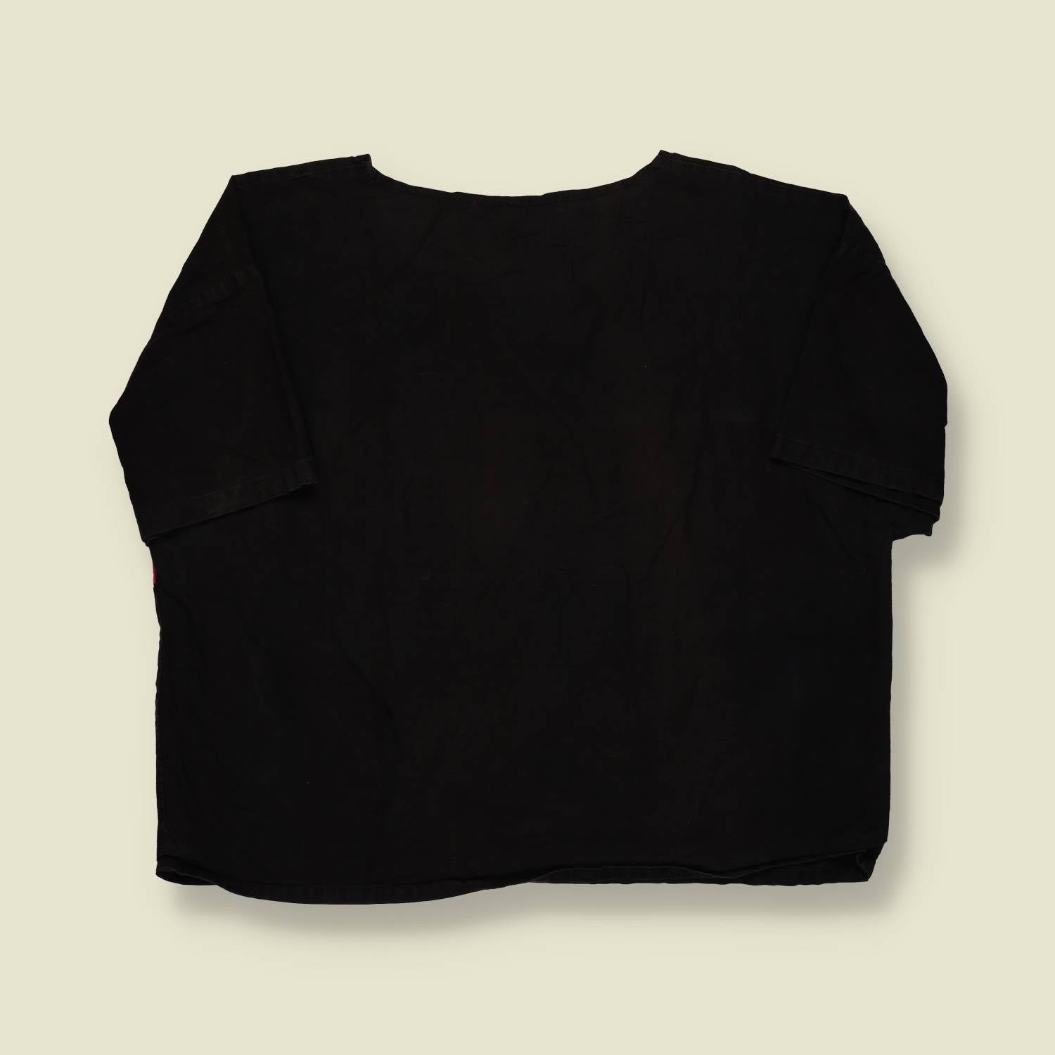 1990s | Nike Air Jordan | “Flight” Graphic Cropped Tee – Black & Red - S