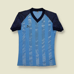 1970s | Puma | Sky Blue & Navy Football Jersey – #16 - S
