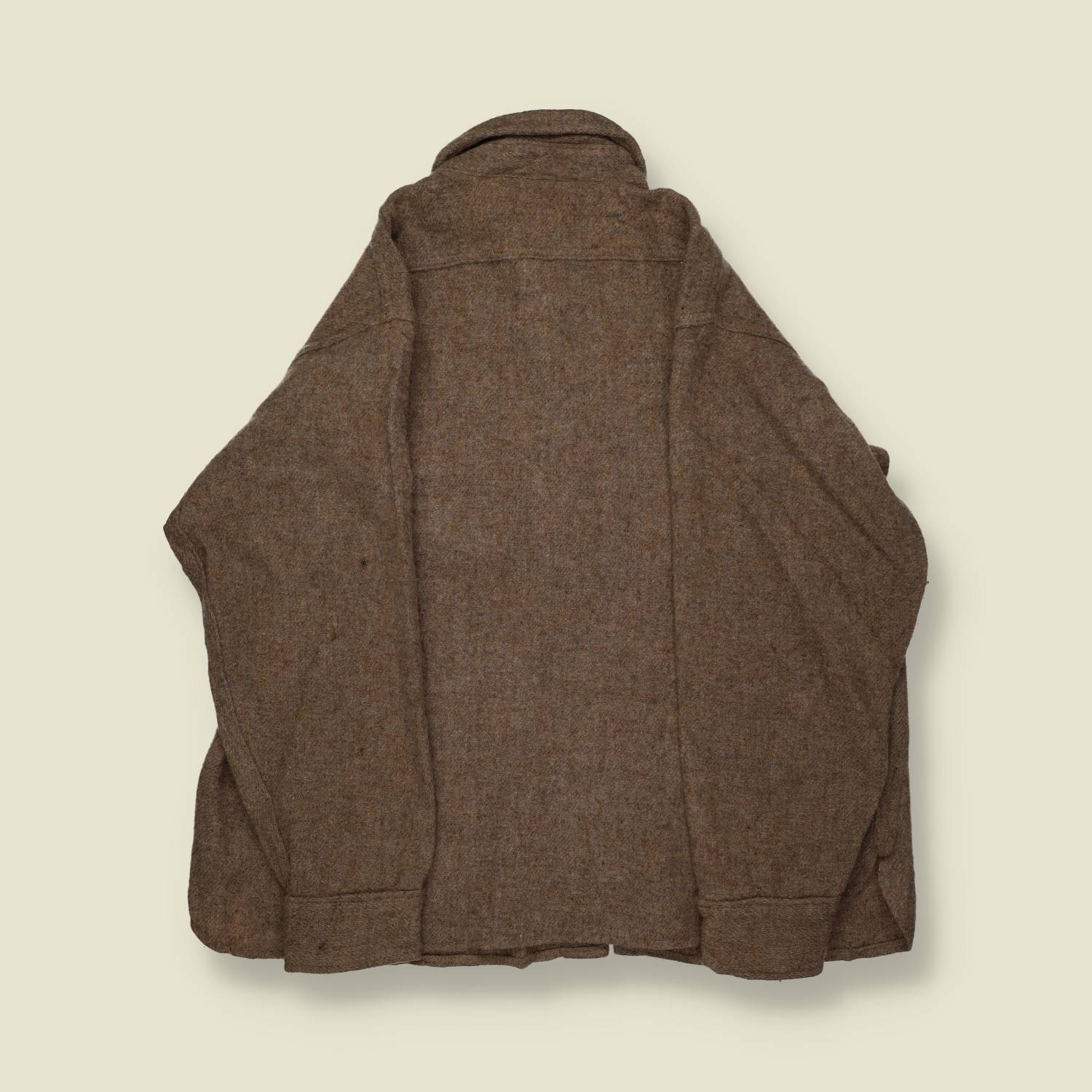 Late 1960s/1970s | Woolrich | Brown Wool Overshirt - M