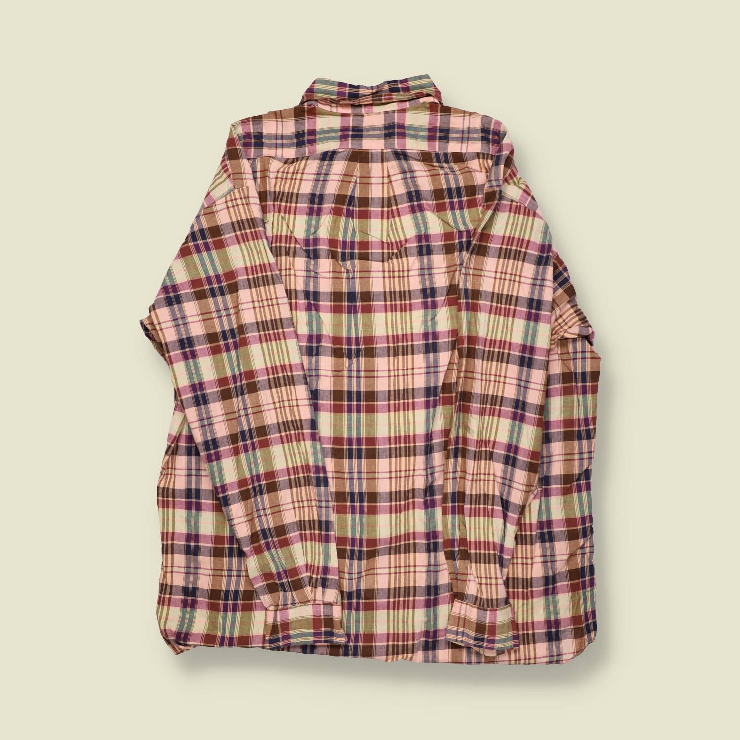 1990s | Ralph Lauren | Madras Check Oxford Shirt – Pastel Multi - M/L