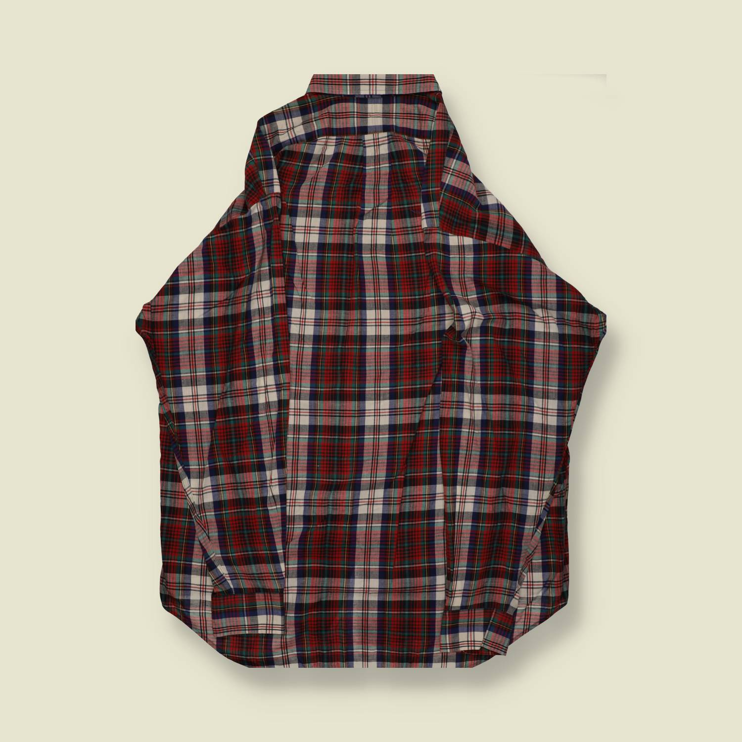 1990s | Ralph Lauren | Madras Check Oxford Shirt – Red & Green - L