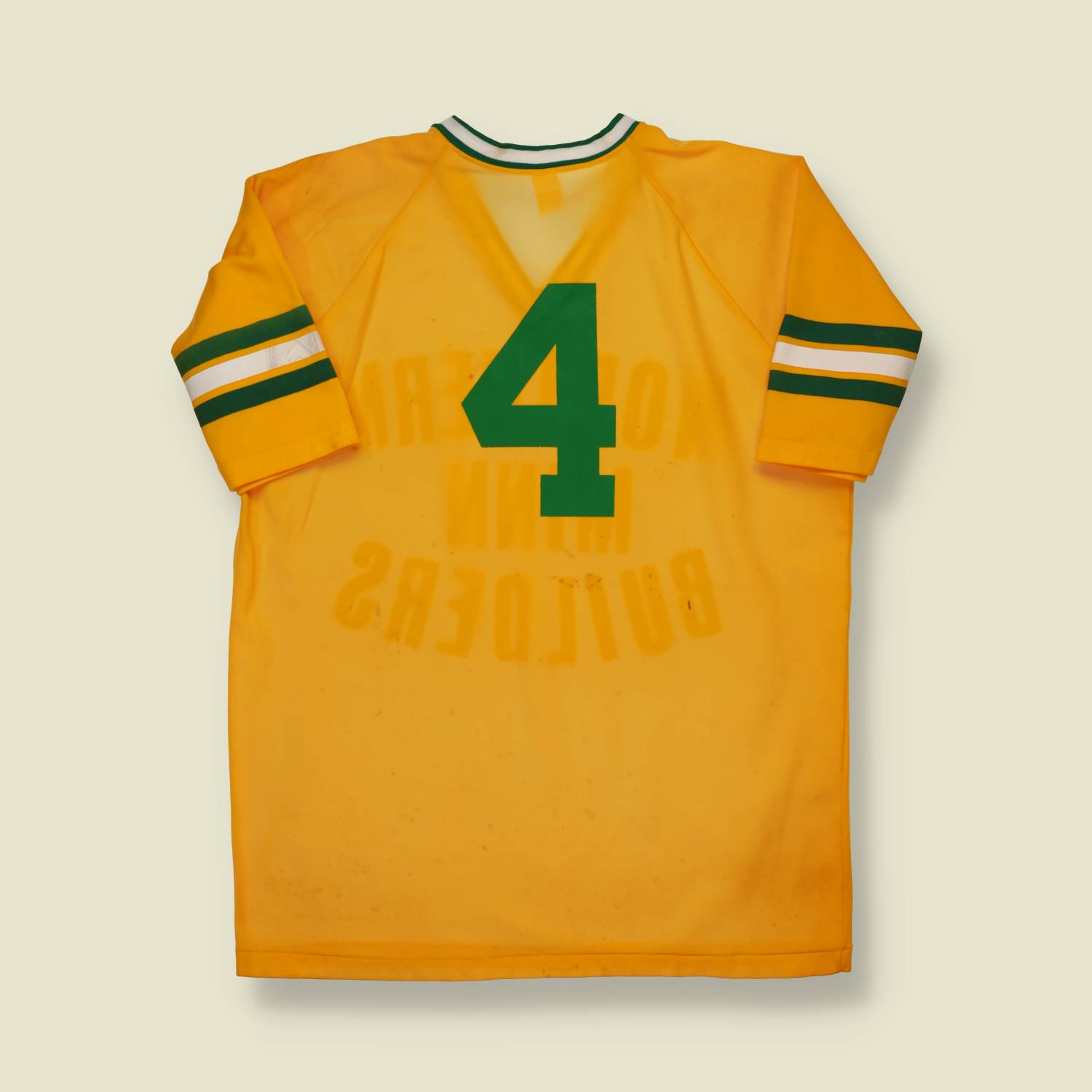 1970s | Russell Athletic | “Northern Minn Builders” Jersey – Gold & Green - S