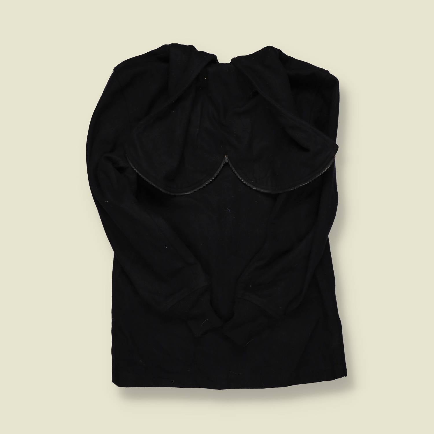 1970s | USAFA | Zip-Front Military Training Hoodie – Black - S