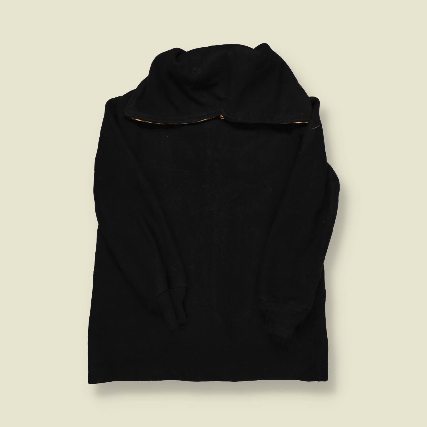 1940s | Cadet Store | Zip-Front Wool Hoodie – Black - S