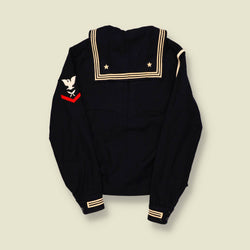 1940s | U.S. Navy | Wool Sailor Jumper – Black - S