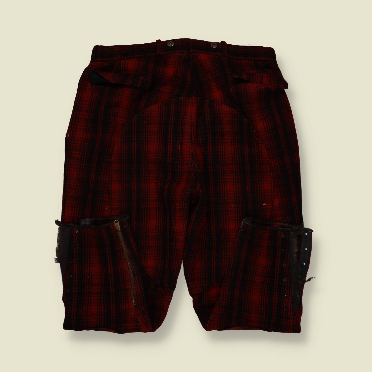 1950s–1960s | Woolrich | Wool Hunting Trousers – Red & Black Plaid - w28-30