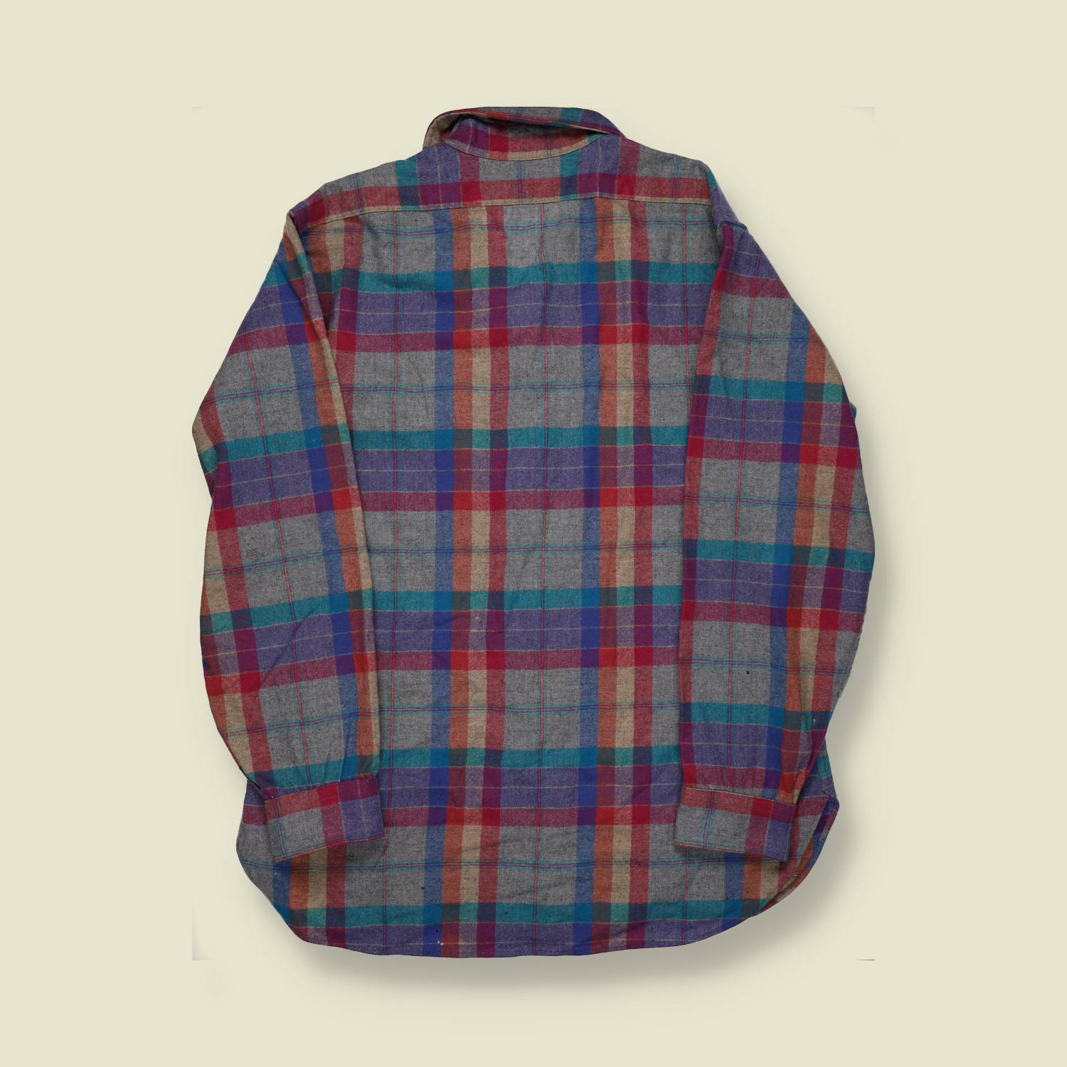 1970s | Lobo by Pendleton | Quilted-Lined Flannel Shirt – Multi Plaid - L