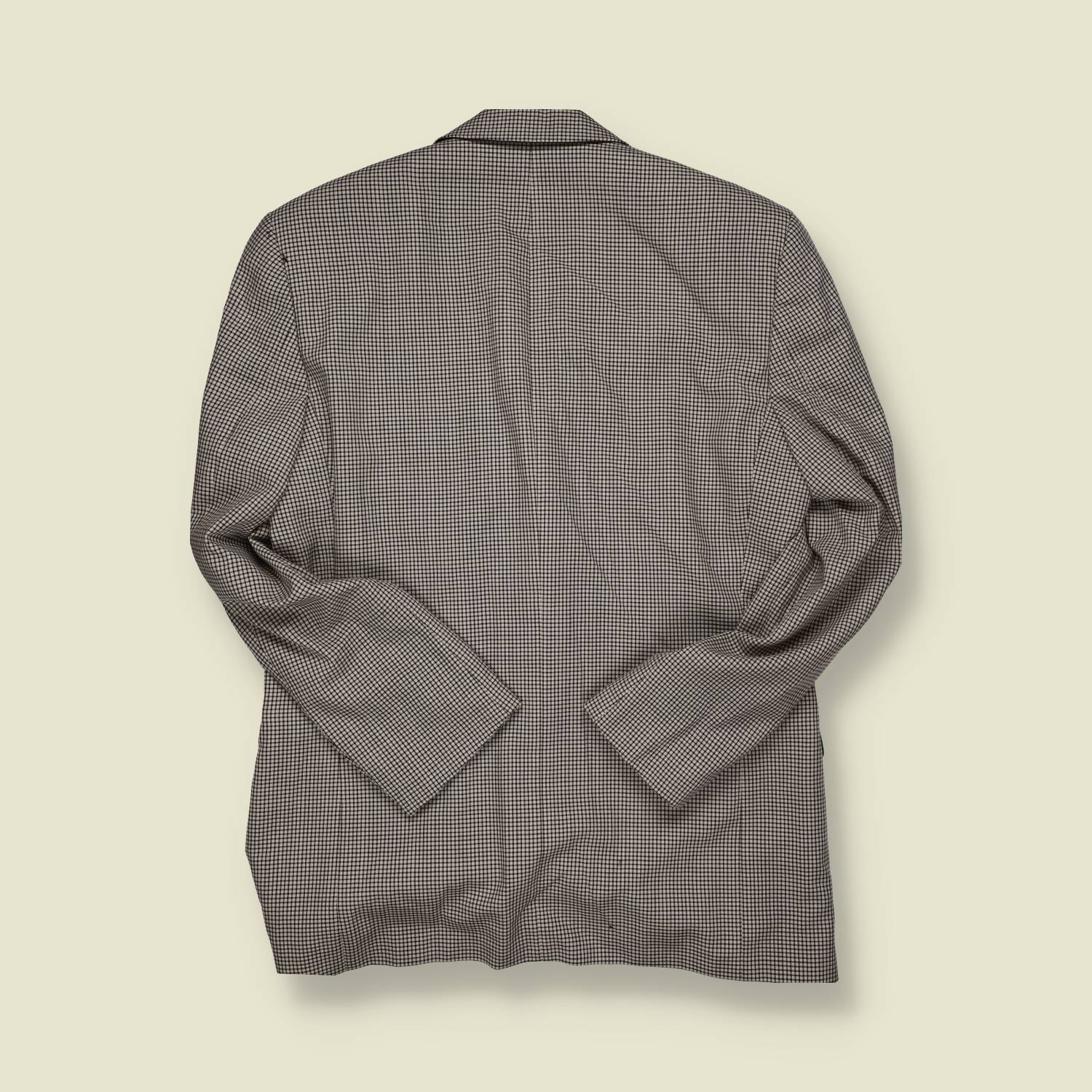 1990s | Yves Saint Laurent | Micro-Check Sports Jacket – Black & Taupe - M