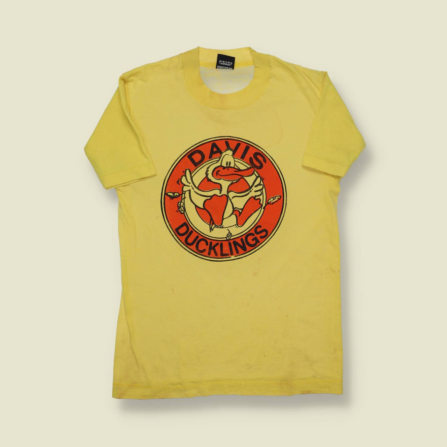1980s | Screen Stars | Davis Ducklings Tee – Yellow - XS
