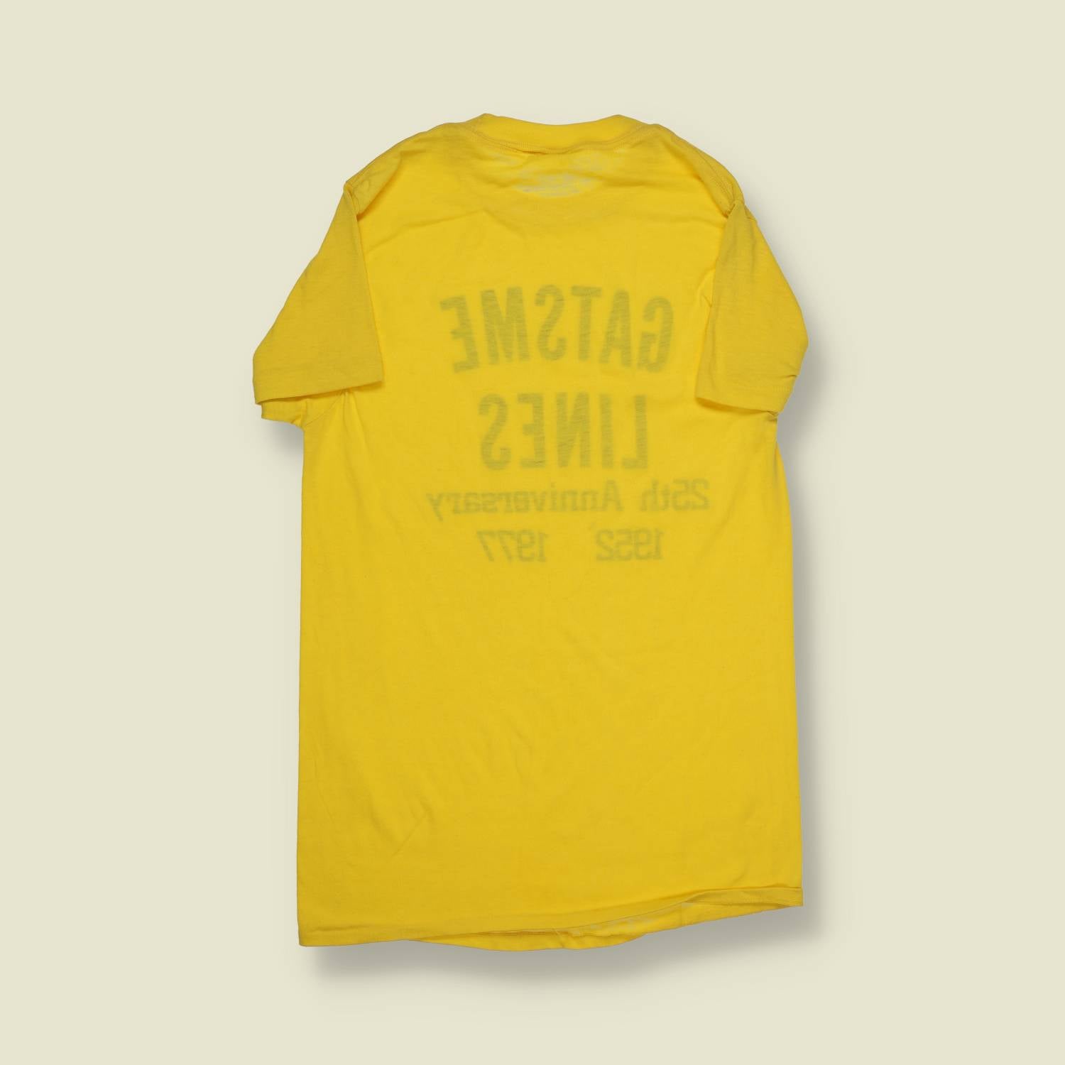 1970s | Unbranded | Gatsme Lines 25th Anniversary Tee – Yellow - XXS