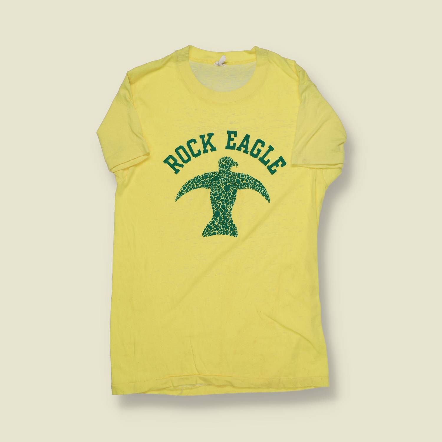 1970s | Caribu | Rock Eagle Tee – Yellow & Green - XXS