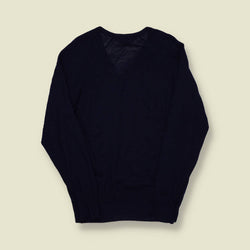 1980s/90s | Puma | V-Neck Logo Knit – Navy - S
